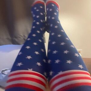 Patriotic Star and Stripe Women's Socks One Size Fits All